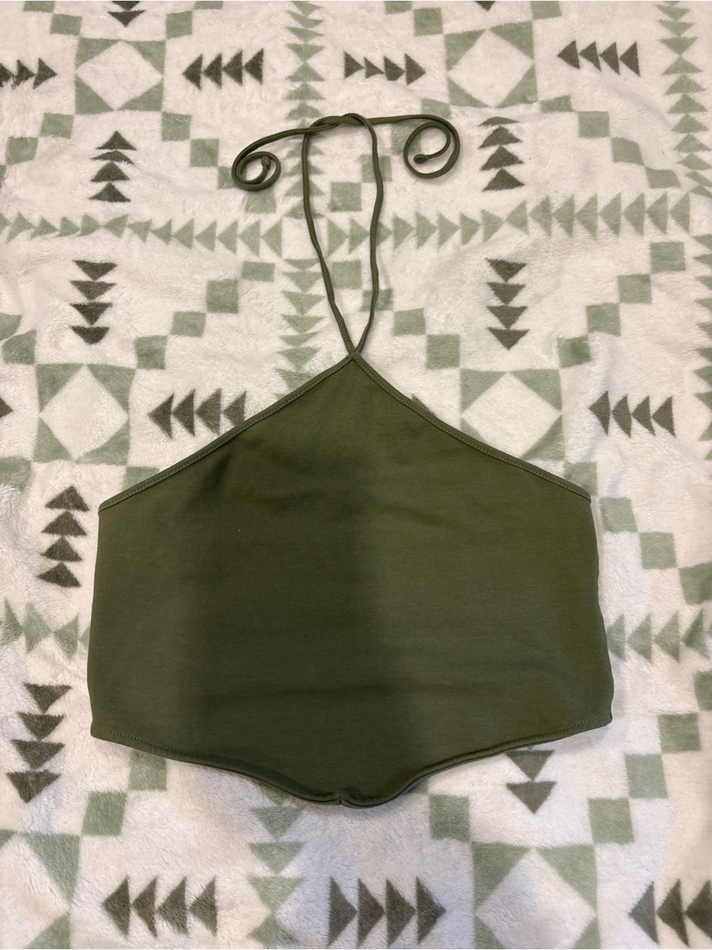 Empyre Olive Green halter top
